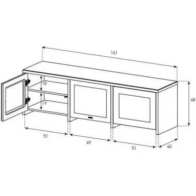 Стойка для ТВ Sonorous LB 1621 WNT